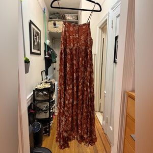 Spell Rust Floral Maxi Dress